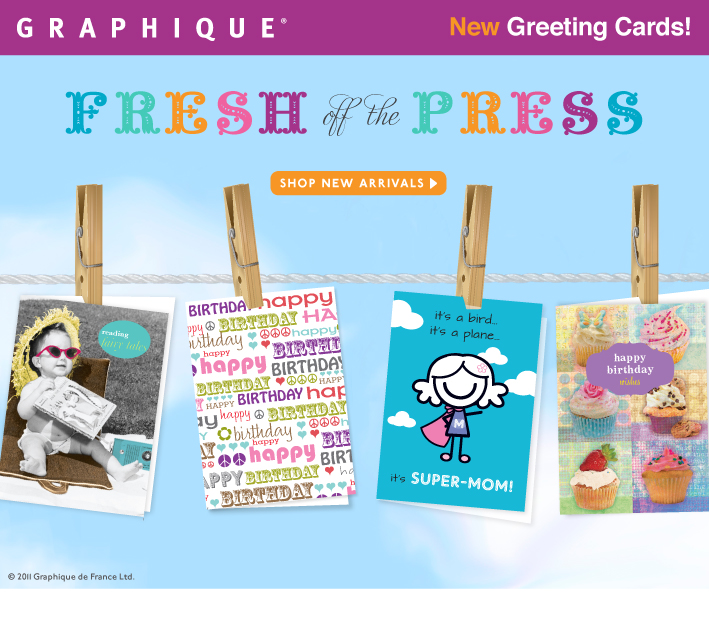 greeting cards (fresh off the press) email marketing campaign