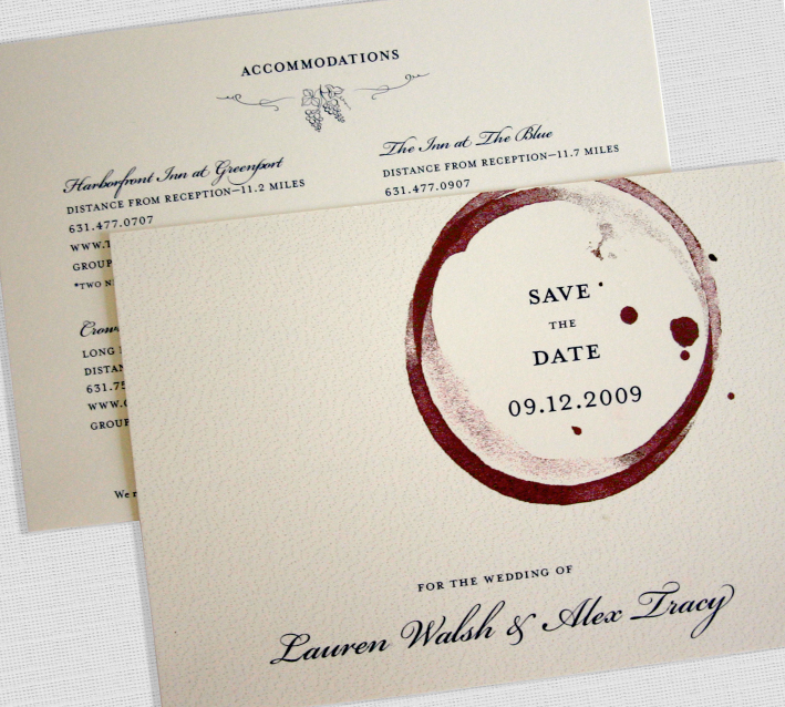 wine country wedding save the date