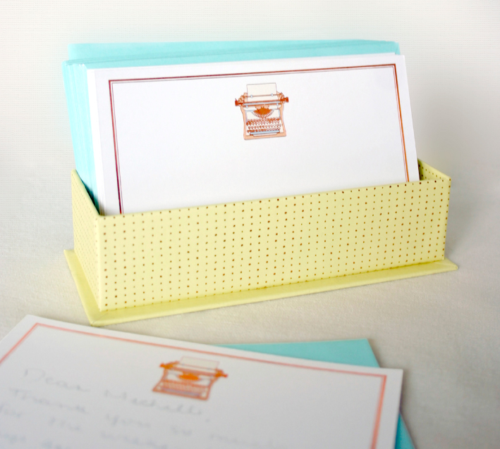 typewriter and pencils stationery collection